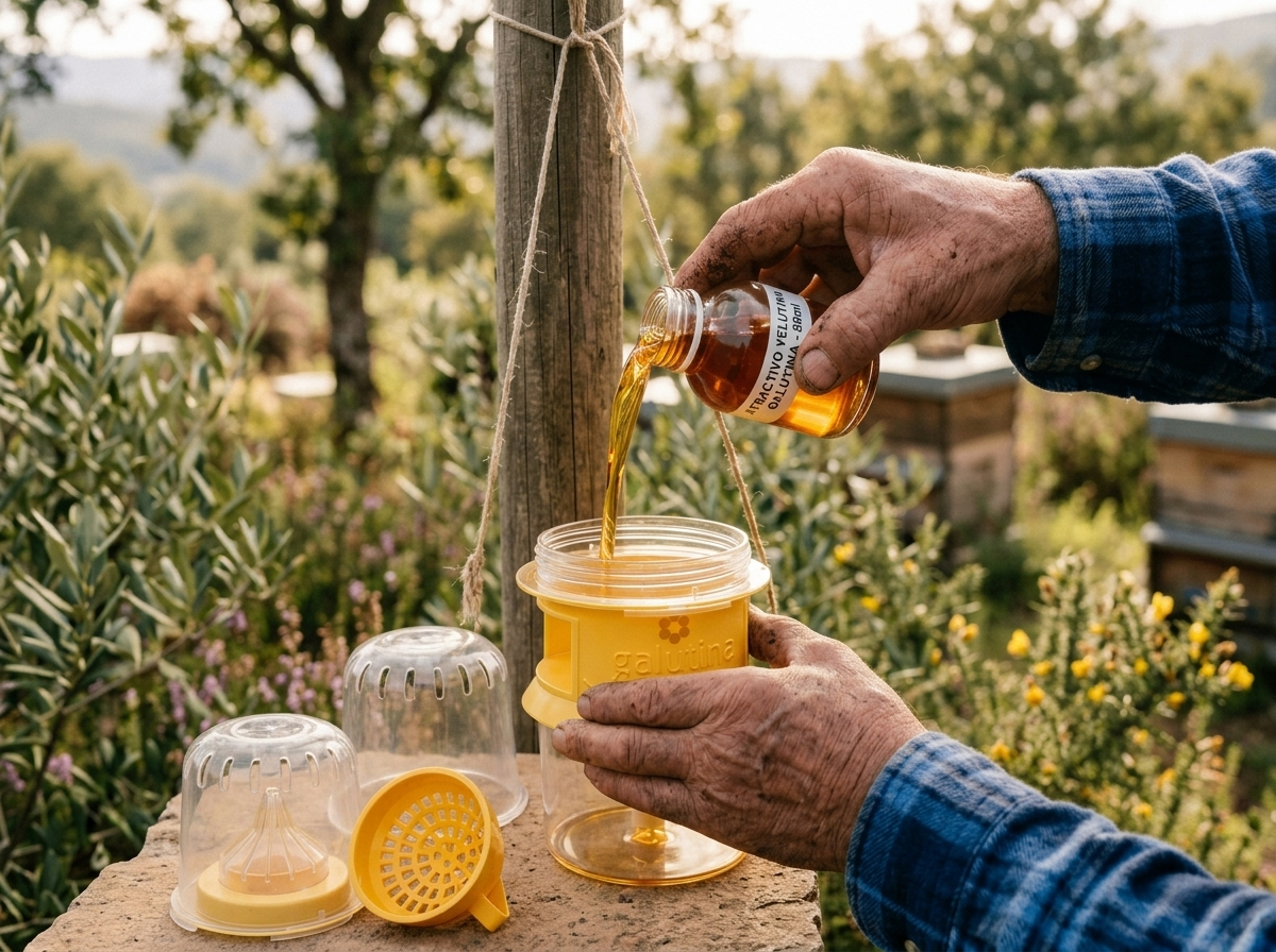 Enchendo o colar co cebo — paso 2